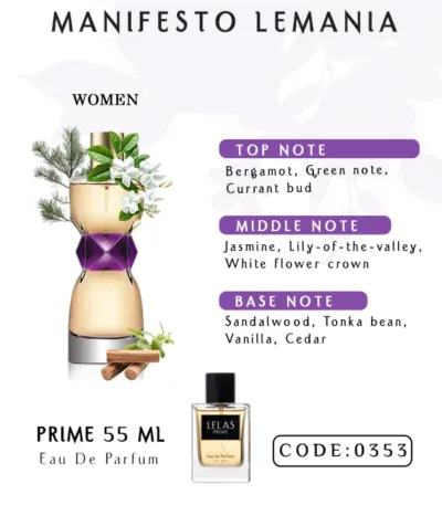 Manifesto Lemania Perfume Eau de Perfume 55 ML