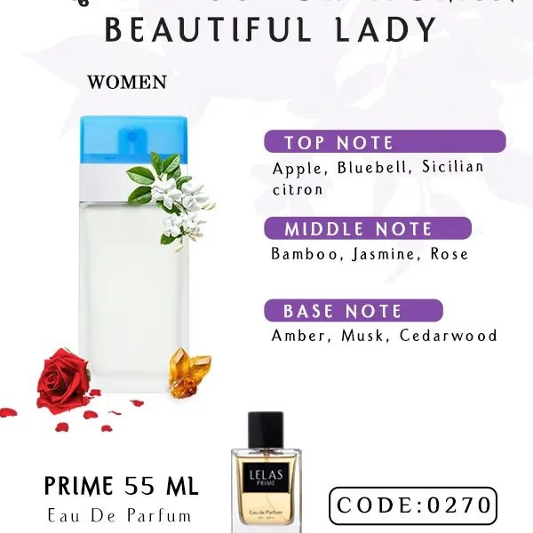 Light Blue For Women Beautiful Lady Perfume 55 ML